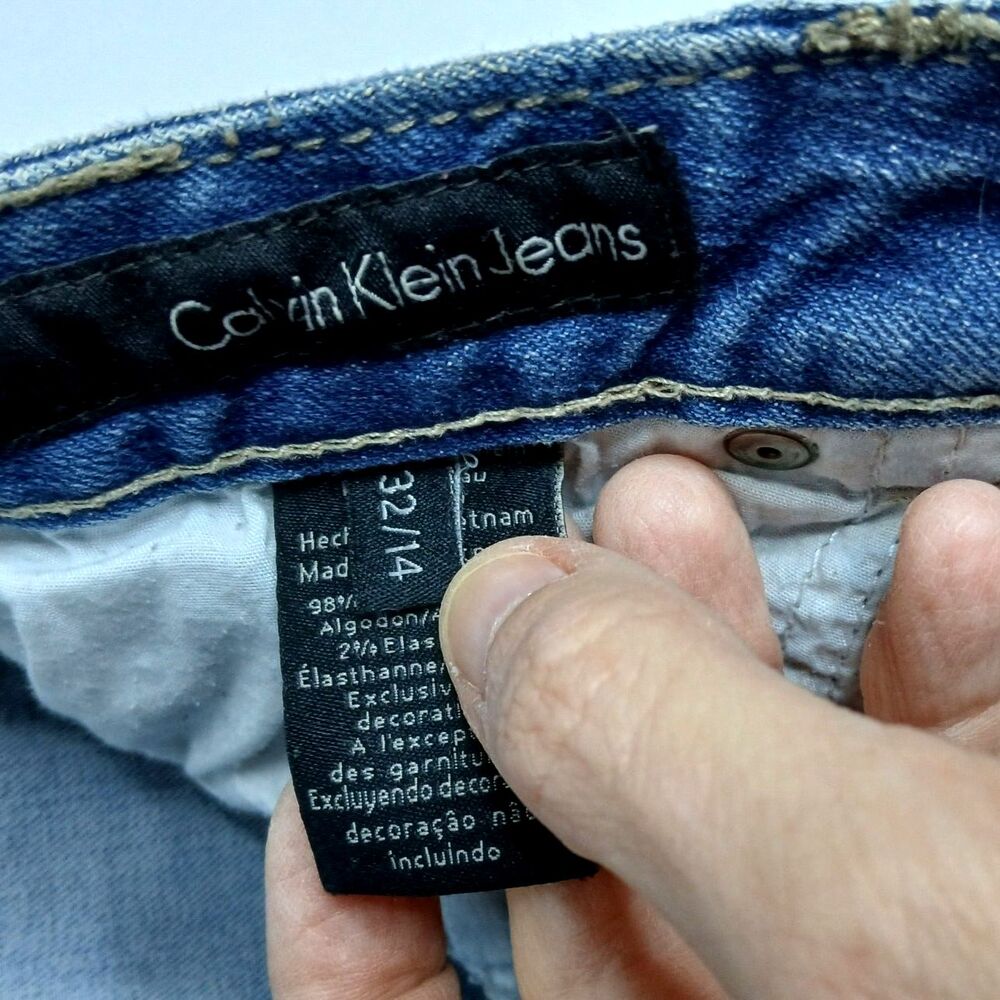 Calvin Klein Ultimate Skinny Denim Capris Jeans Cropped Pants Zip Womens 32 / 14 - Picture 8 of 9